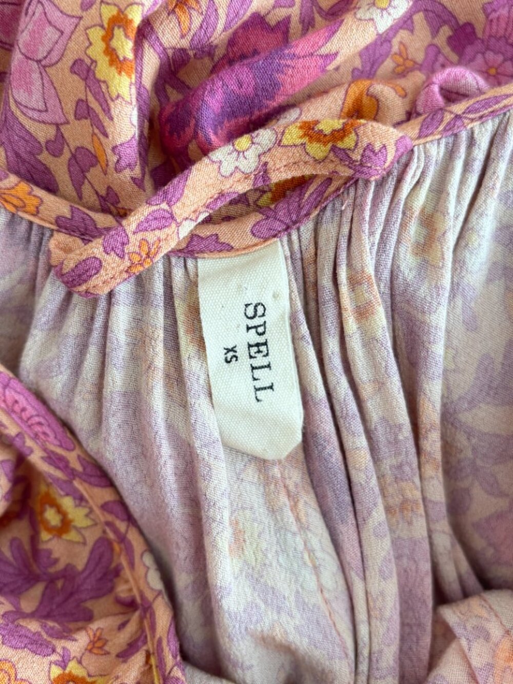 SPELL Village Strappy Maxi Dress in Sunrise - Picture 8 of 8